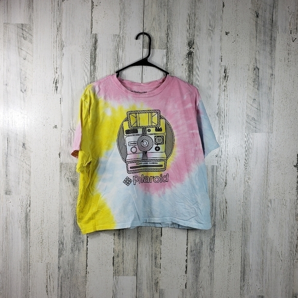 Polaroid tie dye crop short sleeve tshirt women's plus size XXXL - Picture 8 of 8